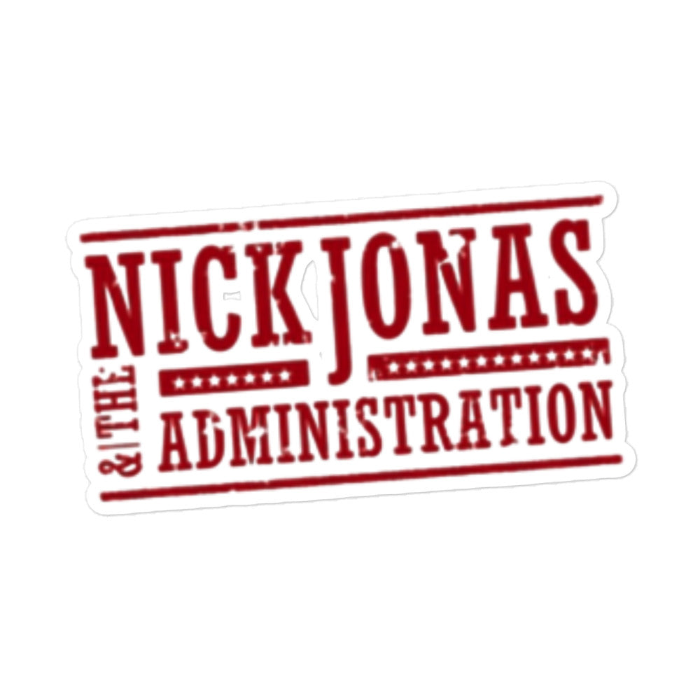Nick Jonas & The Administration® - Bubble-free stickers