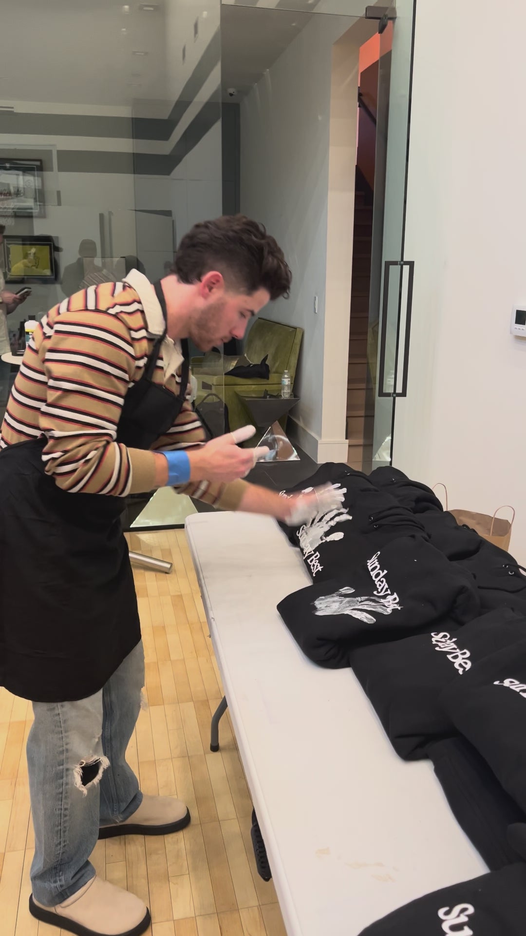 Sunday Best Handprinted Hoodie